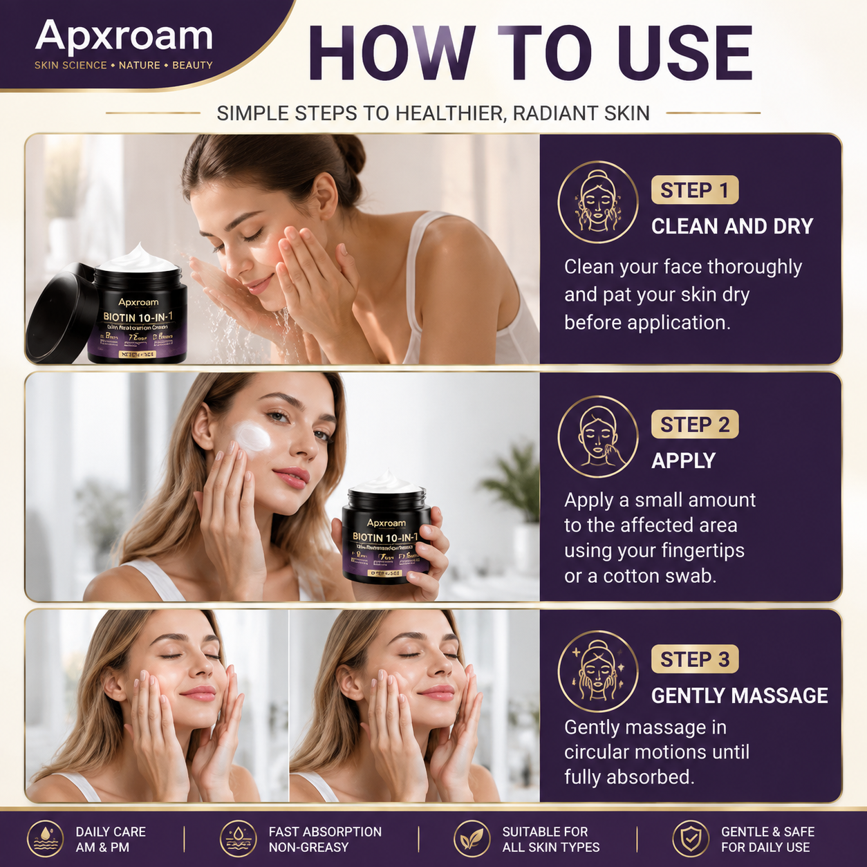 Apxroam® Biotin 10-in-1 Skin Restoration Cream