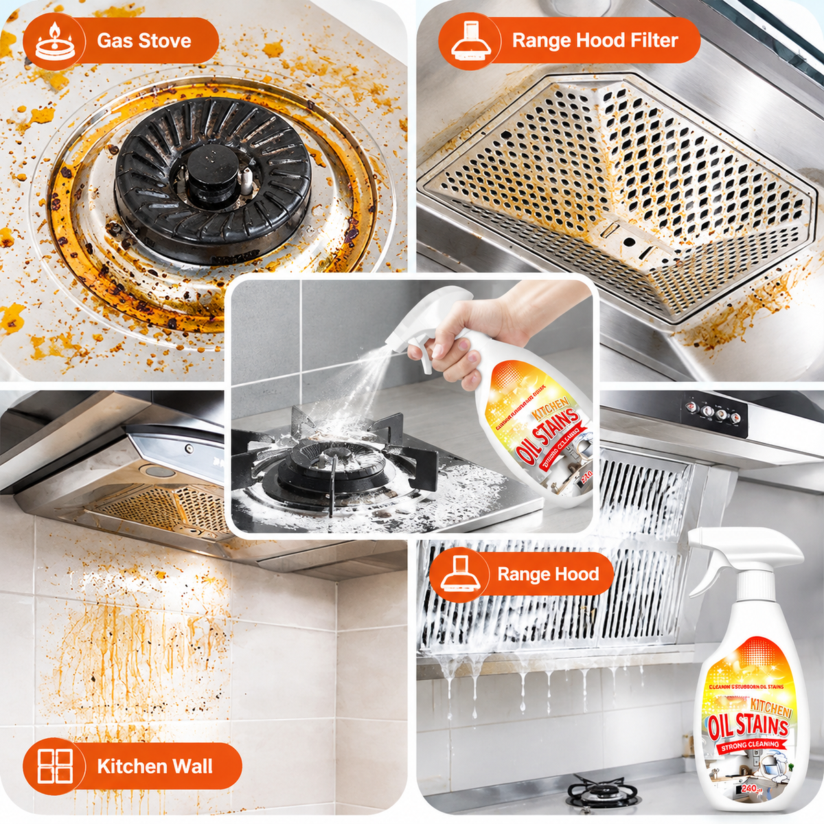 🧴🧼Kitchen Degreaser Spray 240ml