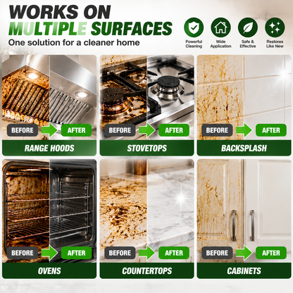 🔥🧽 120ML Heavy Duty Kitchen Degreaser Spray – Powerful Grease Remover For Stove, Oven, Cabinets & Multiple Surfaces