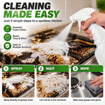 🔥🧽 120ML Heavy Duty Kitchen Degreaser Spray – Powerful Grease Remover For Stove, Oven, Cabinets & Multiple Surfaces