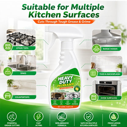 🔥🧽 120ML Heavy Duty Kitchen Degreaser Spray – Powerful Grease Remover For Stove, Oven, Cabinets & Multiple Surfaces